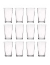 Tradineur - Pack de 12 Vasos modelo "Caña" - Capacidad de 9 cl (3,16 oz) - Fabricado en Vidrio - Apto para lavavajillas y microo