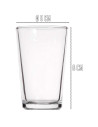 Tradineur - Pack de 12 Vasos modelo "Caña" - Capacidad de 9 cl (3,16 oz) - Fabricado en Vidrio - Apto para lavavajillas y microo