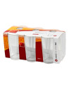 Tradineur - Pack de 12 Vasos modelo "Caña" - Capacidad de 9 cl (3,16 oz) - Fabricado en Vidrio - Apto para lavavajillas y microo