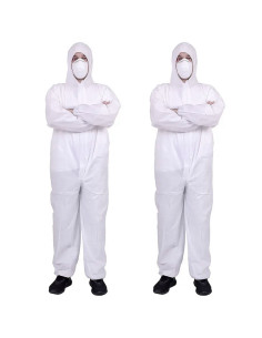 Tradineur - Pack de 2 trajes protectores de trabajo, mono desechable y ajustable, integral, protección, multiusos, bricolaje, me