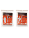 Tradineur - Pack de 2 trajes protectores de trabajo, mono desechable y ajustable, integral, protección, multiusos, bricolaje, me