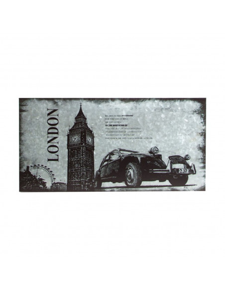 Cuadro london de hierro galvanizado, cuadro metálico, hogares, salas de estar, dormitorios, garajes, cafés, bares, clubes, jardi