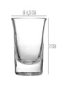 Tradineur - Pack de 12 Vasos para chupitos modelo "Irlandes" - Capacidad de 3,4 cl (1,14 oz) - Fabricado en Vidrio - Apto para l