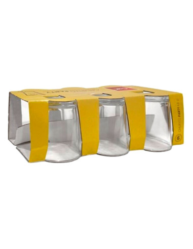 Tradineur - Pack de 12 Vasos modelo "Party" - Capacidad de 4,8 cl (1,60 oz) - Fabricado en Vidrio - Apto para lavavajillas y mic