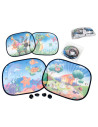 Tradineur - Set de 2 Parasoles Infantiles para ventanillas de coches - Fabricado en Tela y Plástico - Protección contra rayo UV