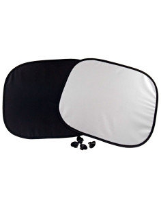 Tradineur - Set de 2 Parasoles para ventanillas de coches - Fabricado en Tela y Plástico - Protección contra rayo UV - 36 x 44 c