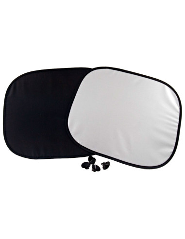 Tradineur - Set de 2 Parasoles para ventanillas de coches - Fabricado en Tela y Plástico - Protección contra rayo UV - 36 x 44 c