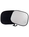 Tradineur - Set de 2 Parasoles para ventanillas de coches - Fabricado en Tela y Plástico - Protección contra rayo UV - 36 x 44 c