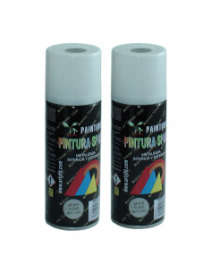 Montoro - Pack de 2 botes de pintura en spray color plomo M308, 200 ml, válido para multitud de superficies de interior y exteri