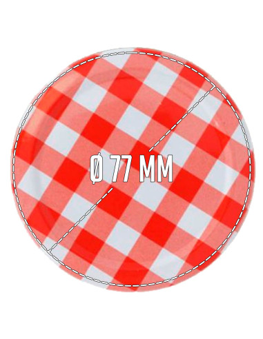 Tradineur - Pack de 12 Tapas para Frascos - Fabricado en metal - Cierre seguro y Hermético garantizado - Ø 77 mm