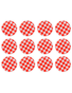 Tradineur - Pack de 12 Tapas para Frascos - Fabricado en metal - Cierre seguro y Hermético garantizado - Ø 82 mm