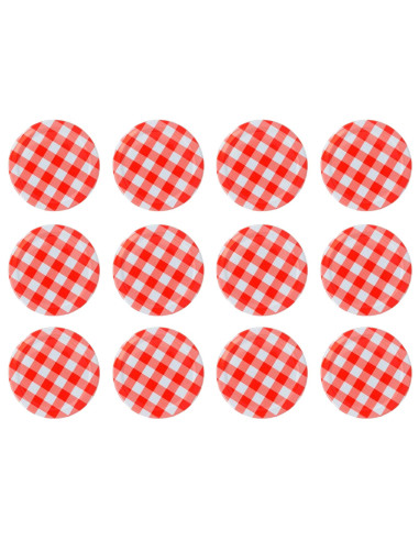 Tradineur - Pack de 12 Tapas para Frascos - Fabricado en metal - Cierre seguro y Hermético garantizado - Ø 82 mm