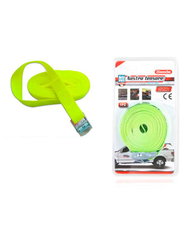 Tradineur - Cinta Tensora para Amarre - Longitud de 5 Metros - Fabricado en Poliéster -  Apto para Coche, Motocicleta y Biciclet