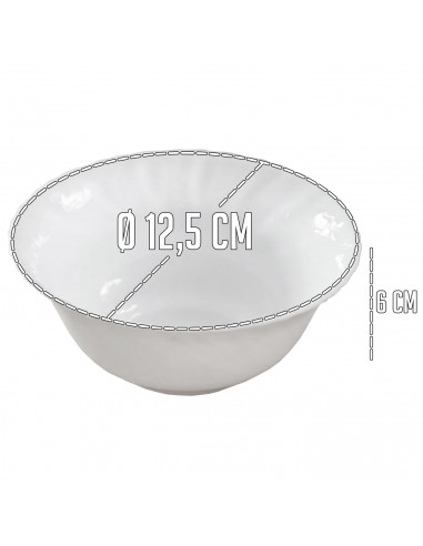 Tradineur - Pack de 3 cuencos Lavafrutas - Modelo Titan - Fabricado en Vidrio Opal - Bordes Ondulados - Ideal tanto para la host