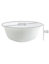 Tradineur - Ensaladera Redonda - Fabricado en Vidrio Opal - Bordes Ondulados - Ideal tanto para la hostelería como el hogar - Ø