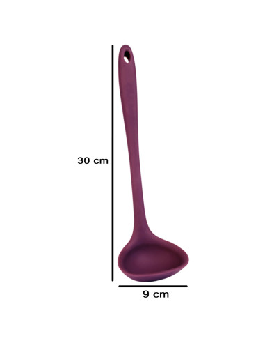 Tradineur - Cazo para servir, silicona resistente al calor, no raya, apto para lavavajillas, libre de BPA, repostería, cocina (V