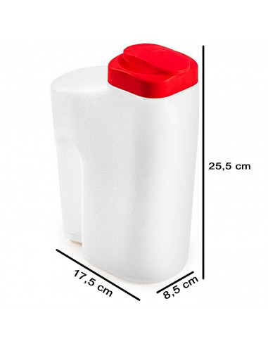 Tradineur - Jarra de plástico para servir agua, bebidas frías, translúcida, frigorífico, nevera, cocina, fabricada en España (Ta