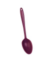 Tradineur - Cucharón de silicona, resistente al calor, no raya, apto para lavavajillas, libre de BPA, repostería, cocina (Violet