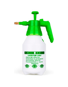 Tradineur - Botella pulverizadora manual de plástico, recipiente para sulfatar con boquilla ajustable, riego, flores, jardinería