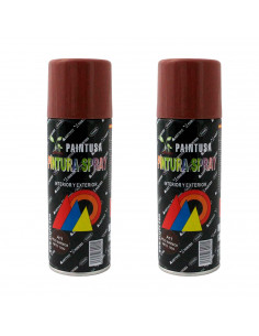 Montoro - Pack 2 botes de pintura en rojo burdeos A11 200 ml, válido para multitud de superficies de interior y exterior. Pintur