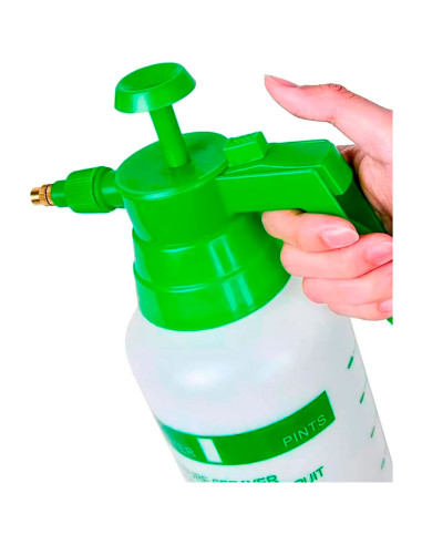 Tradineur - Botella pulverizadora manual de plástico, recipiente para sulfatar con boquilla ajustable, riego, flores, jardinería