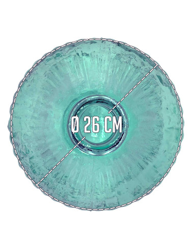 Tradineur - Garrada Rayada sin tapón - Fabricado en Vidrio - Capacidad de 10 L -  Ideal para almacenar bebidas, agua, vino - Ø 2