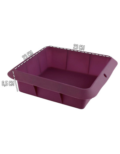 Tradineur - Molde de Silicona para lasaña - Fácil desmoldeo - Material Antiadherente y Flexible - Apto para Lavavajillas - 6,5 x