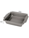 Tradineur - Molde de Acero Cuadrada para lasaña - 2 Capas Antiadherente - Apto para Lavavajillas - Fácil Limpieza - 6 x 30 x 27