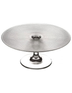 Tradineur - Expositor para tartas con pie - Fabricado en Cristal - Fácil limpieza y Durabilidad - Ideal para Pasteles y diversos
