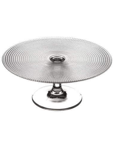Tradineur - Expositor para tartas con pie - Fabricado en Cristal - Fácil limpieza y Durabilidad - Ideal para Pasteles y diversos