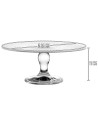 Tradineur - Expositor para tartas con pie - Fabricado en Cristal - Fácil limpieza y Durabilidad - Ideal para Pasteles y diversos