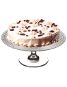 Tradineur - Expositor para tartas con pie - Fabricado en Cristal - Fácil limpieza y Durabilidad - Ideal para Pasteles y diversos