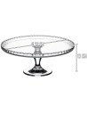 Tradineur - Expositor para tartas con pie - Fabricado en Cristal - Fácil limpieza y Durabilidad - Ideal para Pasteles y diversos