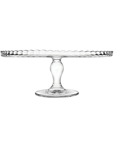 Tradineur - Expositor para tartas con pie - Fabricado en Cristal - Fácil limpieza y Durabilidad - Ideal para Pasteles y diversos
