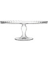 Tradineur - Expositor para tartas con pie - Fabricado en Cristal - Fácil limpieza y Durabilidad - Ideal para Pasteles y diversos