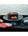Tradineur - Expositor para tartas con pie - Fabricado en Cristal - Fácil limpieza y Durabilidad - Ideal para Pasteles y diversos