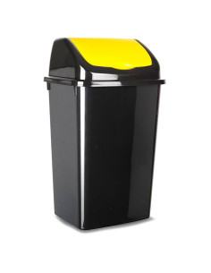 Tradineur - Cubo de basura con tapa basculante para reciclaje - Fabricado en plástico - Capacidad: 50 Litros - Reciclaje para Pl