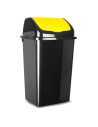 Tradineur - Cubo de basura con tapa basculante para reciclaje - Fabricado en plástico - Capacidad: 50 Litros - Reciclaje para Pl
