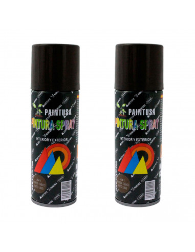 Montoro - Pack 2 botes de pintura en marrón tabaco A41 200 ml, válido para multitud de superficies de interior y exterior. Pintu