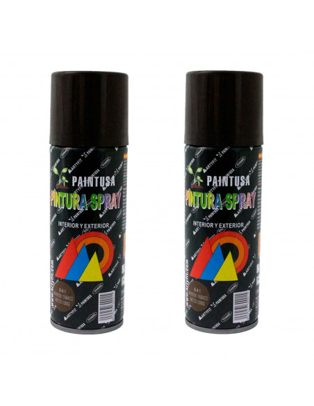 Montoro - Pack 2 botes de pintura en marrón tabaco A41 200 ml, válido para multitud de superficies de interior y exterior. Pintu Montoro - Pack 2 botes de pintura en marrón tabaco A41 200 ml, válido para multitud de superficies de interior y exterior. Pintu
