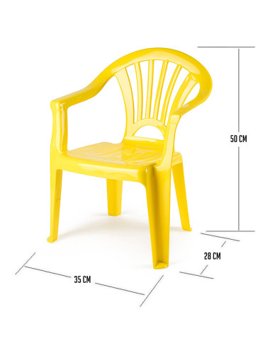 Tradineur - Silla infantil Modelo Tipi - Fabricado en España - Ligera y fácil de transportar - Ideal para jugar, leer y dibujar