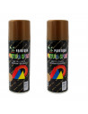 Montoro - Pack 2 botes de pintura en spray oro rojo M304 200 ml, válido para multitud de superficies de interior y exterior