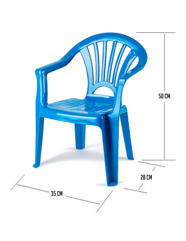 Tradineur - Silla infantil Modelo Tipi - Fabricado en España - Ligera y fácil de transportar - Ideal para jugar, leer y dibujar