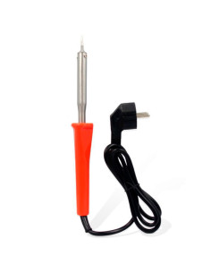Tradineur - Soldador de estaño, 60W, mango ergonómico de plástico y base de apoyo, precisión profesional, soldadura, pequeñas re