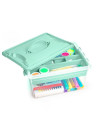 Tradineur - Caja de Almacenamiento con Bandeja interior y Asa - N.º 9 - 12 Litros - Fabricado en Plástico - Cierre Hermético y S