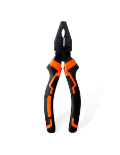 Tradineur - Alicate universal, ergonómico, alicates de alta resistencia con mango antideslizante, acero y plástico, cortar alamb