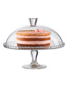 Tradineur - Expositor para tartas con tapa - Fabricado en Cristal - Fácil limpieza y Durabilidad - Ideal para Pasteles y diverso