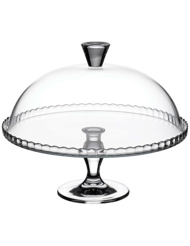 Tradineur - Expositor para tartas con tapa - Fabricado en Cristal - Fácil limpieza y Durabilidad - Ideal para Pasteles y diverso