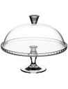 Tradineur - Expositor para tartas con tapa - Fabricado en Cristal - Fácil limpieza y Durabilidad - Ideal para Pasteles y diverso