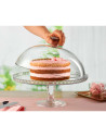Tradineur - Expositor para tartas con tapa - Fabricado en Cristal - Fácil limpieza y Durabilidad - Ideal para Pasteles y diverso